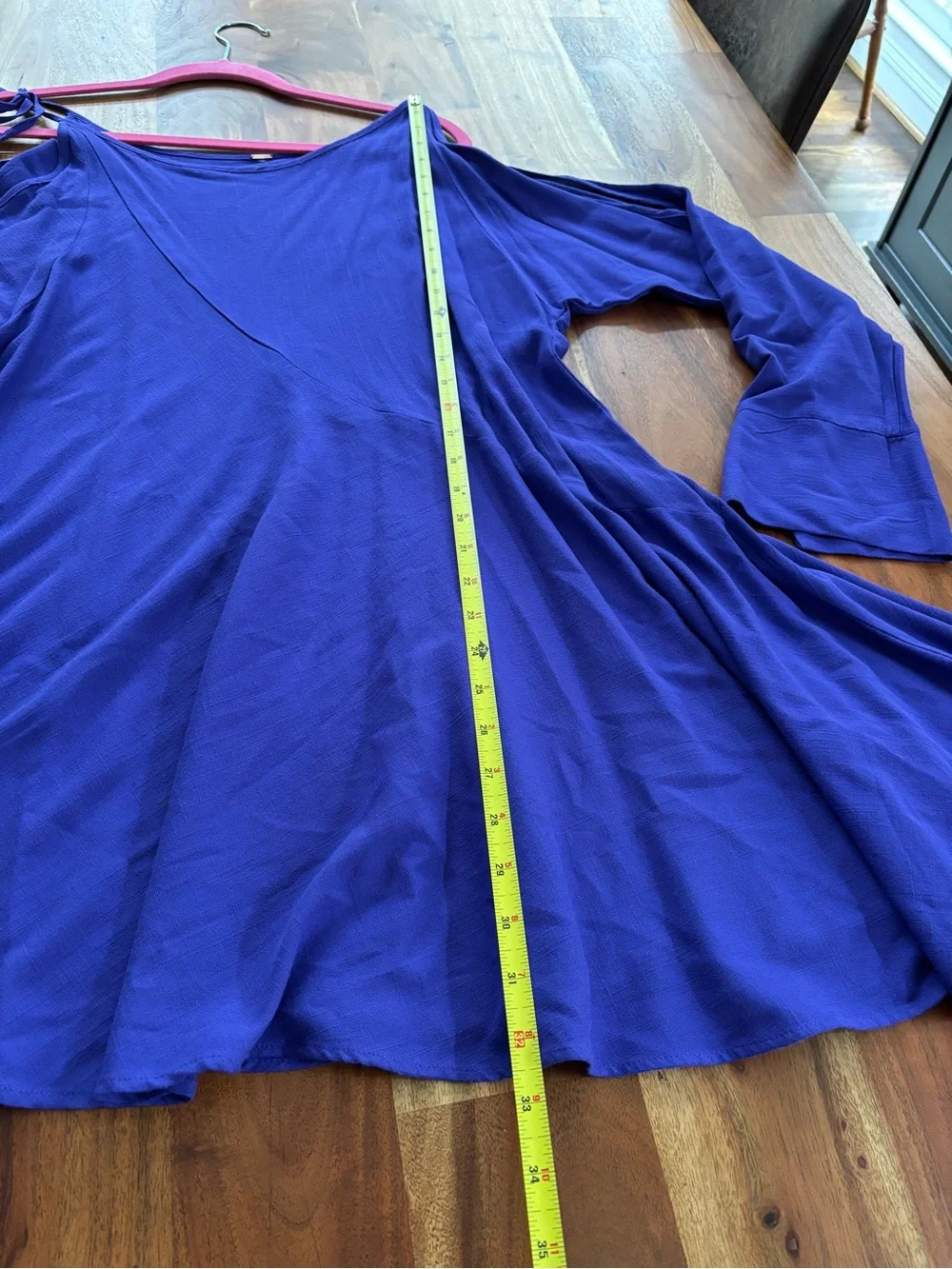 Free People Purple Cold Shoulder Boho Mini Dress Tie Strap - Size M/L*